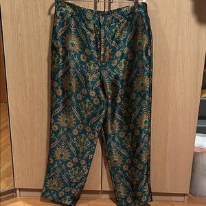 Maeve Anthropologie Brocade print ankle pants